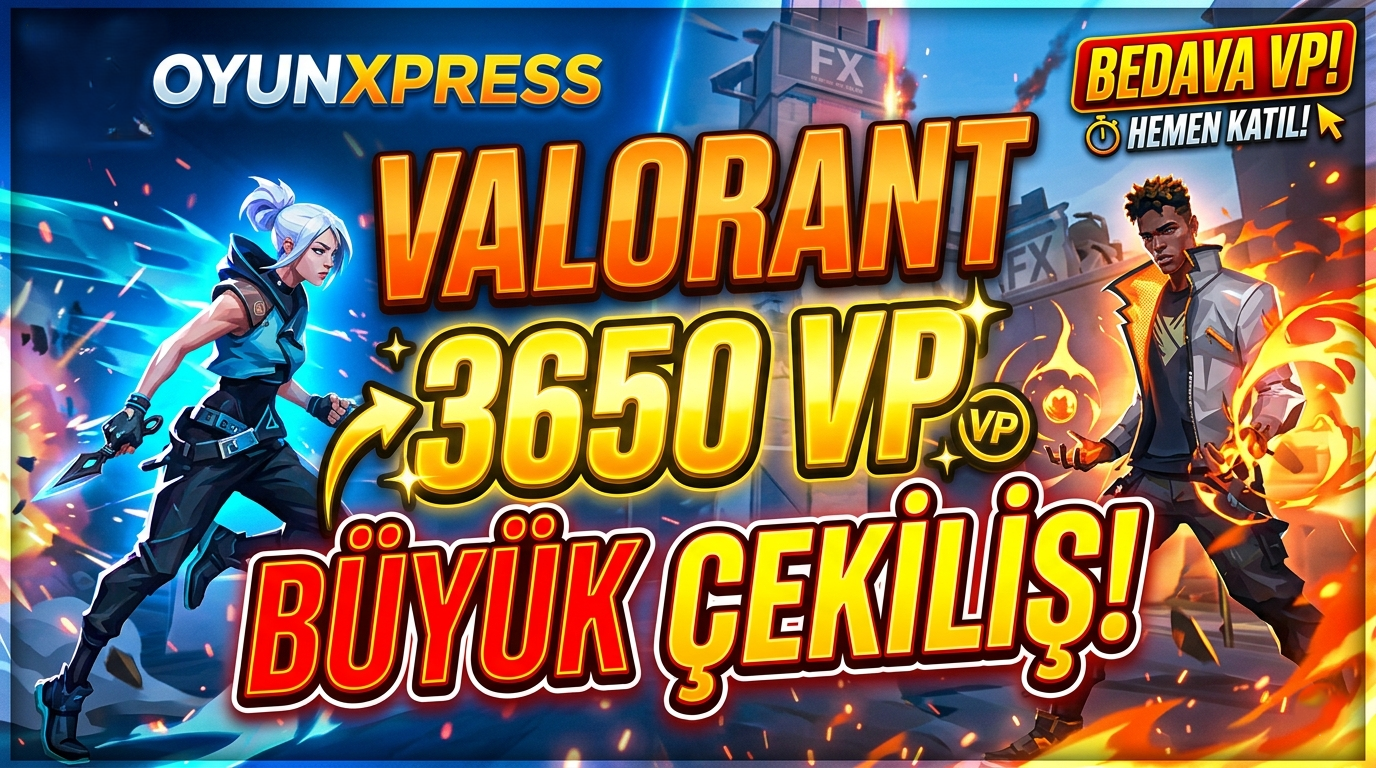 ⭐ VALORANT 3650 VP BÜYÜK ÇEKİLİŞ! | 3 ŞANSLI KAZANAN! ⭐