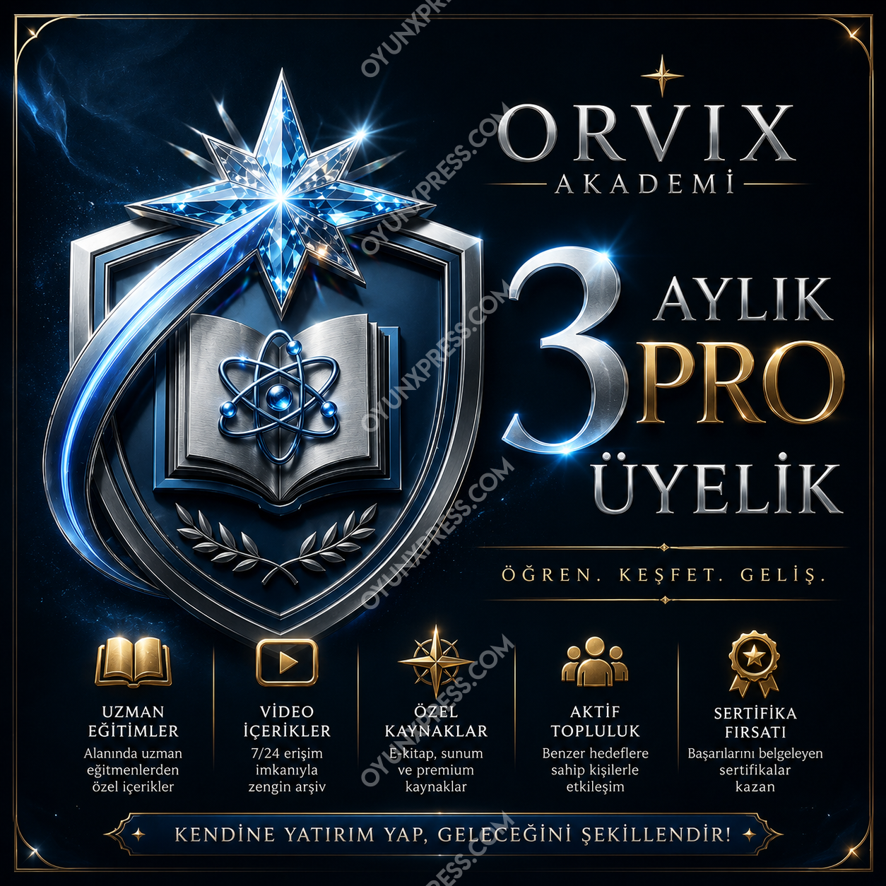 Orvix Akademi 3 Aylık PRO Üyelik Ürünü Resmi